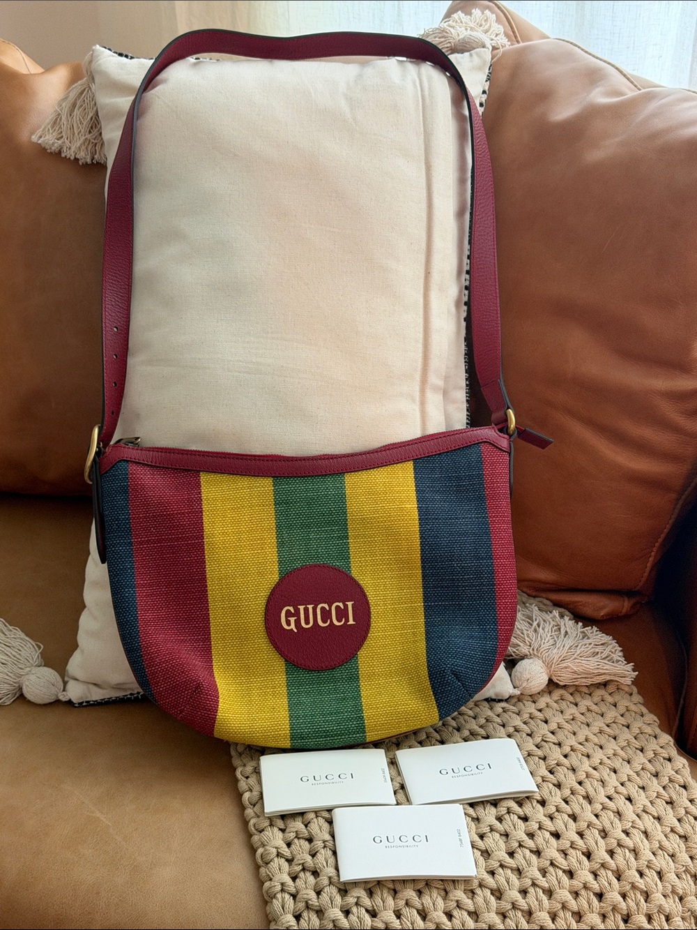 Gucci Baiadera Stripe Crossbody / Shoulder Bag NEW NWT